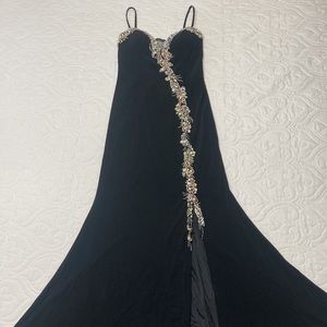Black Gown with Beading